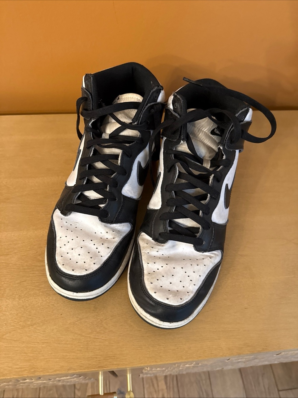 Nike Black and White High-Top Sneakers